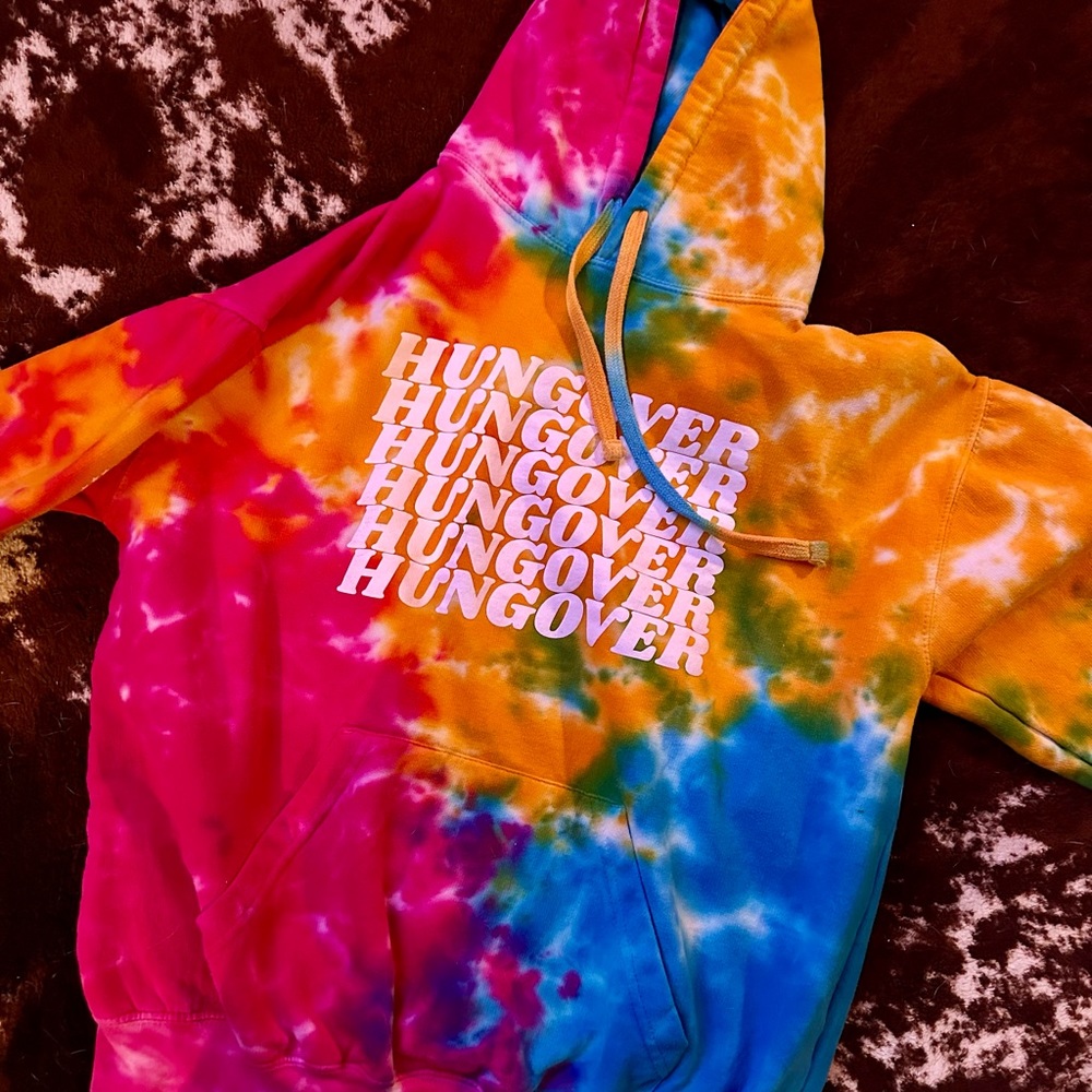 Barstool Sports Hoodie Hungover hoodie tie-dye